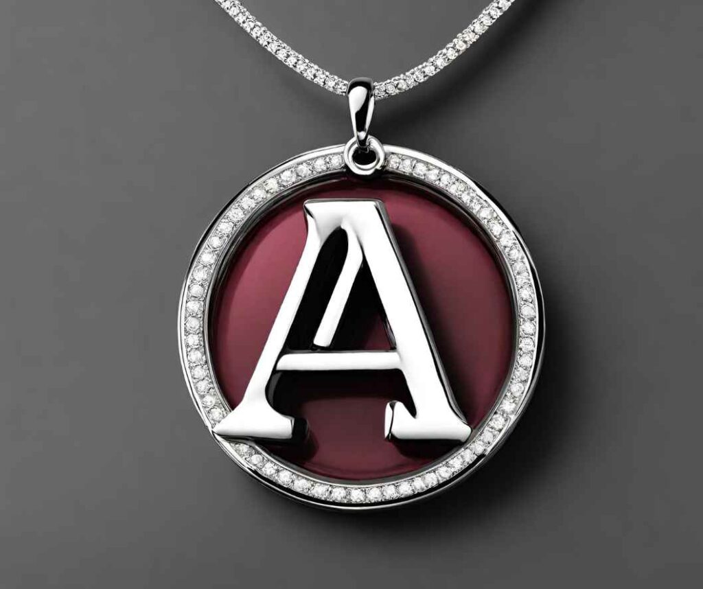 Necklace with letter to show style