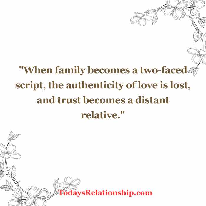 two faced family talking behind my back quotes