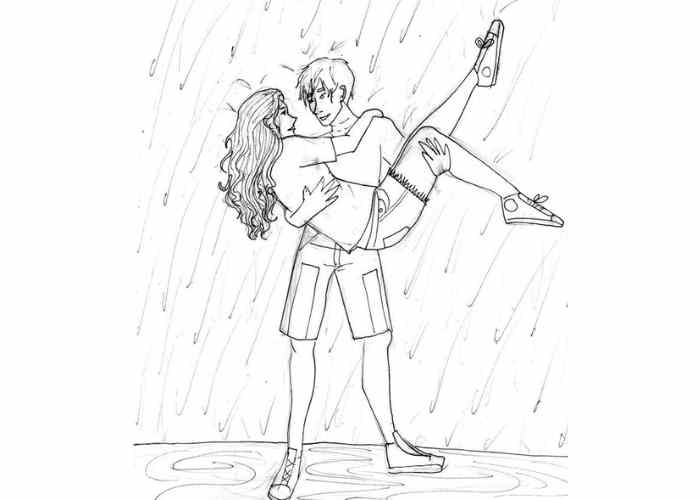 Dancing in the rain together